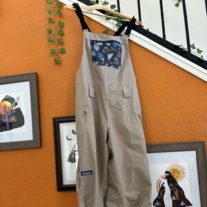 Patagonia Tan Ski Bib Overalls